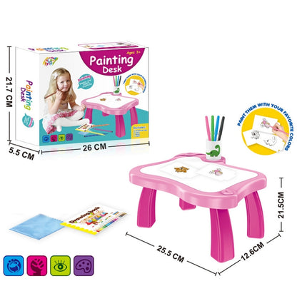 Children Multifunctional Projection Painting Toy Writing Board, wthout Watercolor Pen, Style: Pink (No Projection) - Drawing Toys by buy2fix | Online Shopping UK | buy2fix
