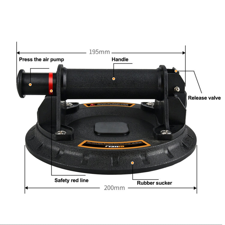 8 Inch Gas Pump Vacuum Pumping Suction Cup Strong Suction Heavy-Duty Handling Suction Cup - Others by buy2fix | Online Shopping UK | buy2fix