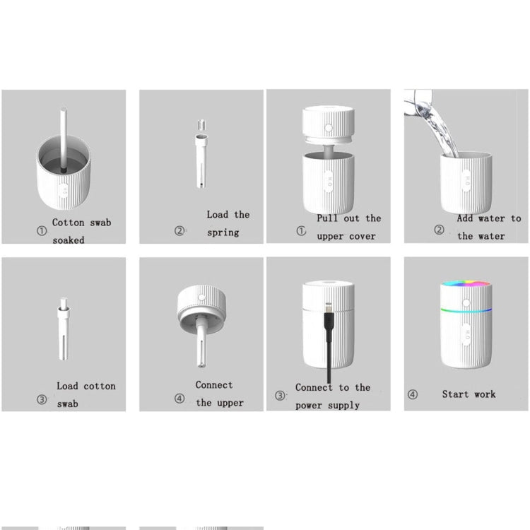 Colorful Cup Humidifier USB Mini Car Air Purifier(Pink) - Home & Garden by buy2fix | Online Shopping UK | buy2fix