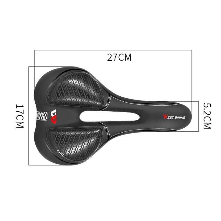 WEST BIKING Bicycle Riding Comfortable Silicone Saddle, Style: Rhombus Annual Wheel (Sponge) - Outdoor & Sports by WEST BIKING | Online Shopping UK | buy2fix
