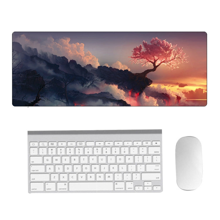 Hand-Painted Fantasy Pattern Mouse Pad, Size: 400 x 900 x 4mm Seaming(5 Volcanic Tree) - Mouse Pads by buy2fix | Online Shopping UK | buy2fix