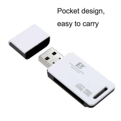 5 PCS FB FB-360 2 in 1 USB Computer Card Reader(White) -  by FB | Online Shopping UK | buy2fix
