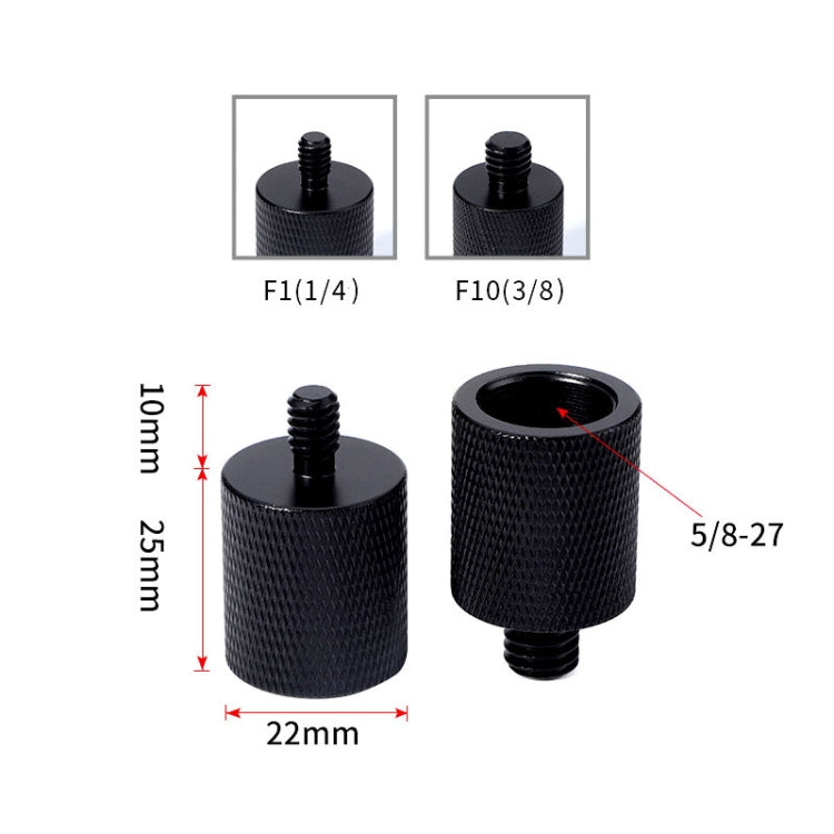 2 PCS Microphone Adapter Screw F1 5/8-27 Female to 1/4 Male Screw -  by buy2fix | Online Shopping UK | buy2fix