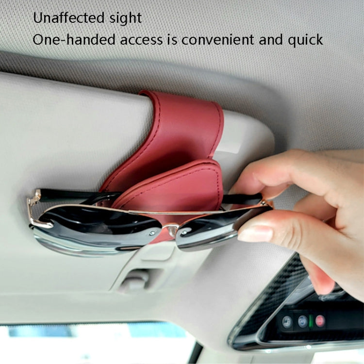 2 PCS Car Sun Visor Glasses Clip Ticket Storage Clip(Brown) - In Car by buy2fix | Online Shopping UK | buy2fix