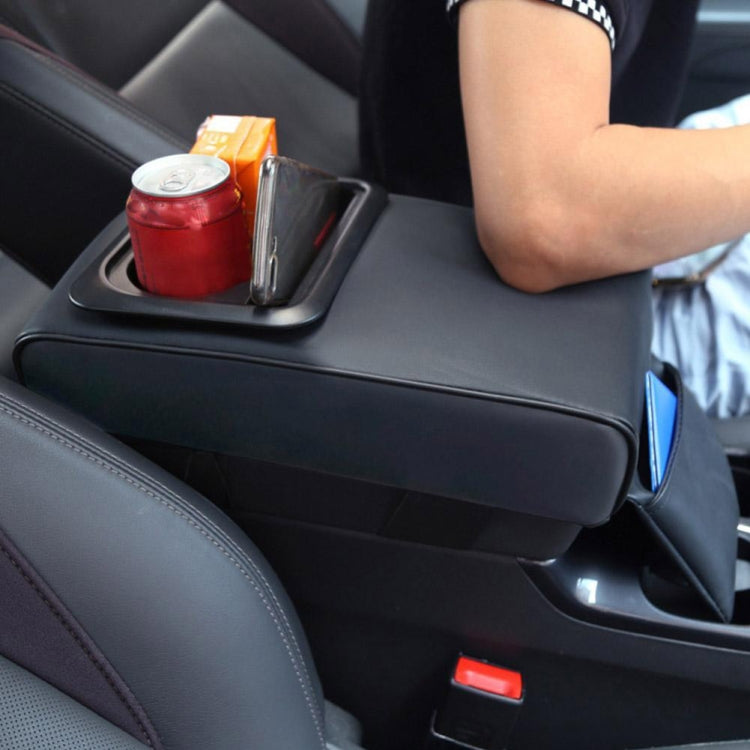 Car Armrest Box Increased Support With Rear Seat Water Cup Holder(Black) - In Car by buy2fix | Online Shopping UK | buy2fix
