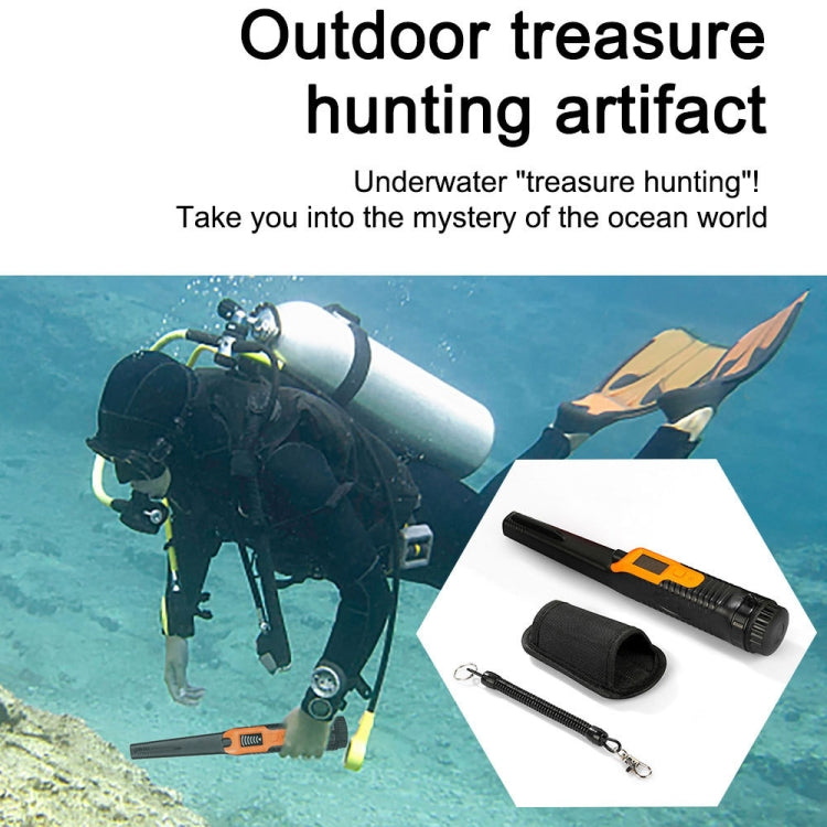 HS-12 Outdoor Handheld Treasure Hunt Metal Detector Positioning Rod(Black Orange) - Consumer Electronics by buy2fix | Online Shopping UK | buy2fix