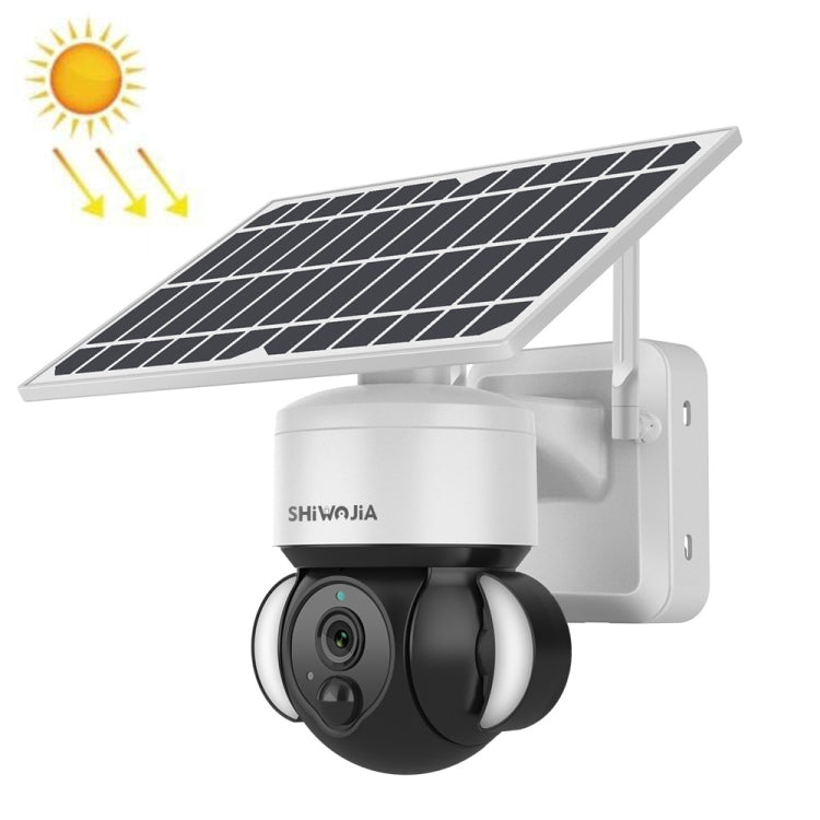 SHIWOJIA Waterproof WiFi Solar Dome IP Camera,  Support Two-way Audio & PIR Motion Detection & Night Vision & TF Card(1080P Graffiti Solar WiFi Version) - Security by buy2fix | Online Shopping UK | buy2fix