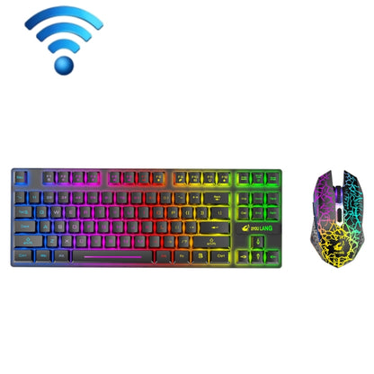 ZIYOU LANG T87 Gaming Luminous Wireless Keyboard and Mouse Set(Black) - Wireless Keyboard by ZIYOU LANG | Online Shopping UK | buy2fix