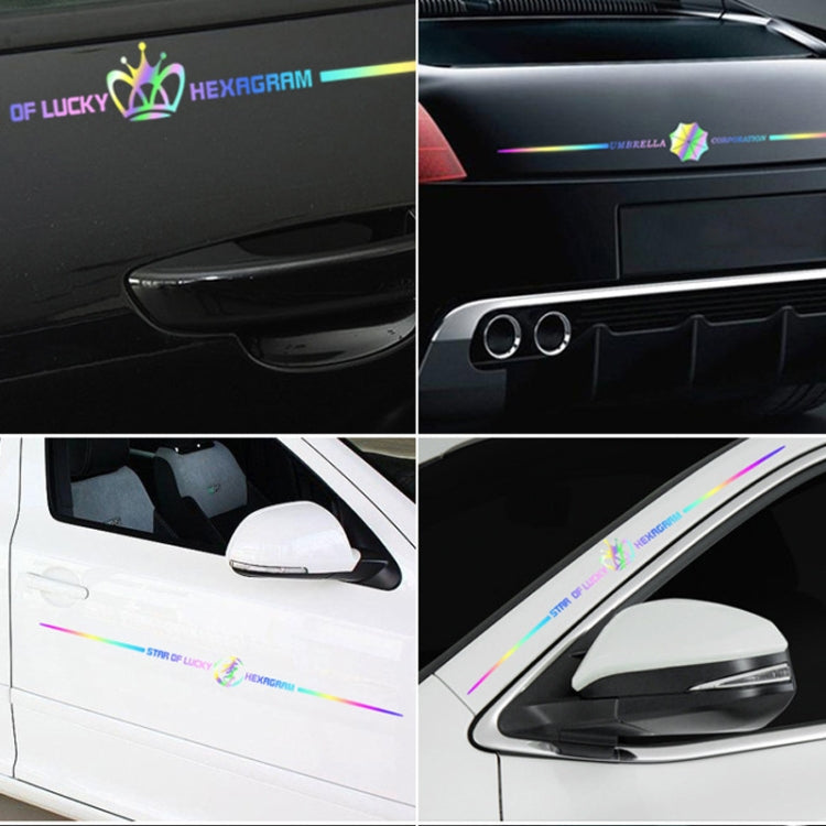 5 PCS 60cm Colorful Laser Car Stickers Body Scratches Cover Car Stickers(Umbrella 9137B) - In Car by buy2fix | Online Shopping UK | buy2fix