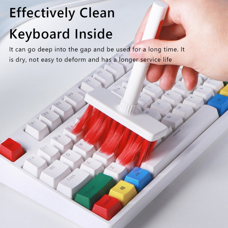 2 PCS 5 In 1 Earbud Cleaning Pen + Keyboard Cleaning Brush + Key Cap Puller(White) - Apple Accessories by buy2fix | Online Shopping UK | buy2fix