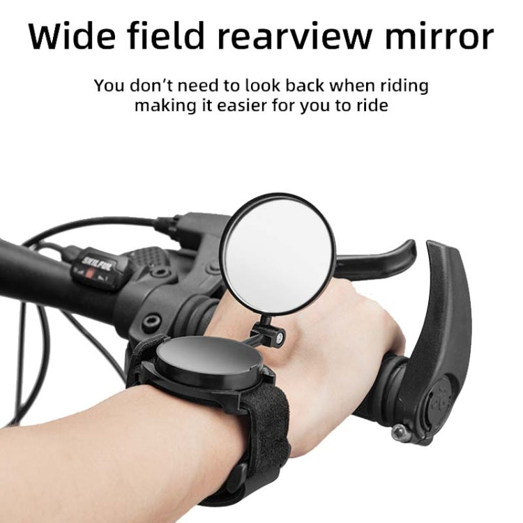 Bicycle Rearview Mirror With Wristband 360 Degree Rotating Mirror - View Mirrors by buy2fix | Online Shopping UK | buy2fix