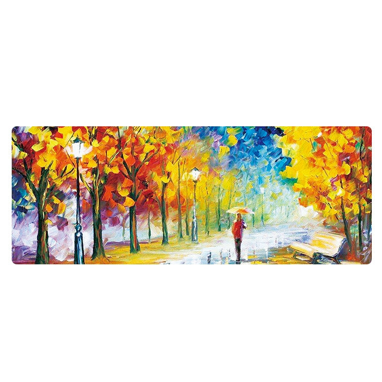 400x900x4mm Locked Am002 Large Oil Painting Desk Rubber Mouse Pad(Autumn Leaves) - Mouse Pads by buy2fix | Online Shopping UK | buy2fix