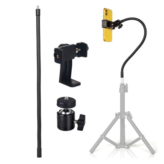 40cm Live Broadcast Bracket Extension Hose Tripod Accessories,Style: Hose+PTZ+Rotatable Phone Clip - Consumer Electronics by buy2fix | Online Shopping UK | buy2fix