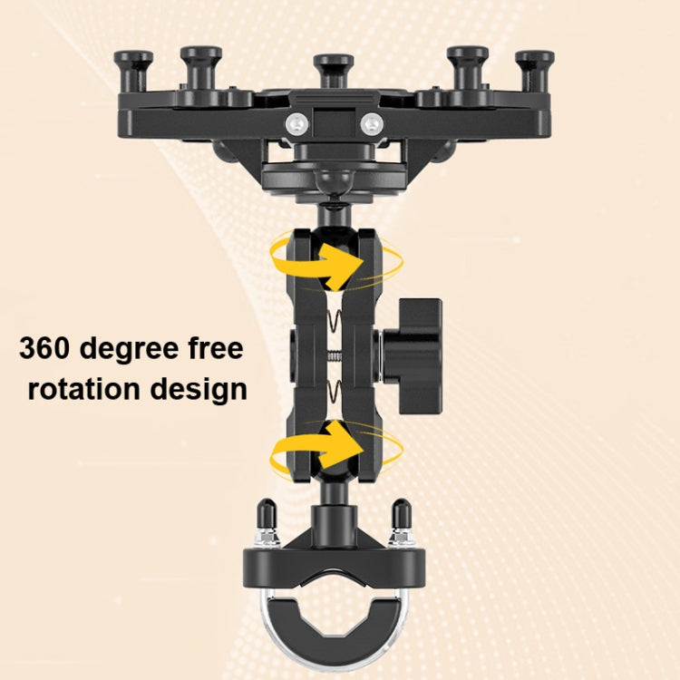 Motorcycle Bracket Crab Navigation Phone Bracket,Style： U-shaped+Anti-theft Buckle - In Car by buy2fix | Online Shopping UK | buy2fix