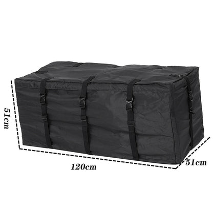 600D Waterproof Cloth Double Zipper 8 Buckle Roof Bag Luggage Bag,Style: Roof Bag+Non-slip Mat - In Car by buy2fix | Online Shopping UK | buy2fix