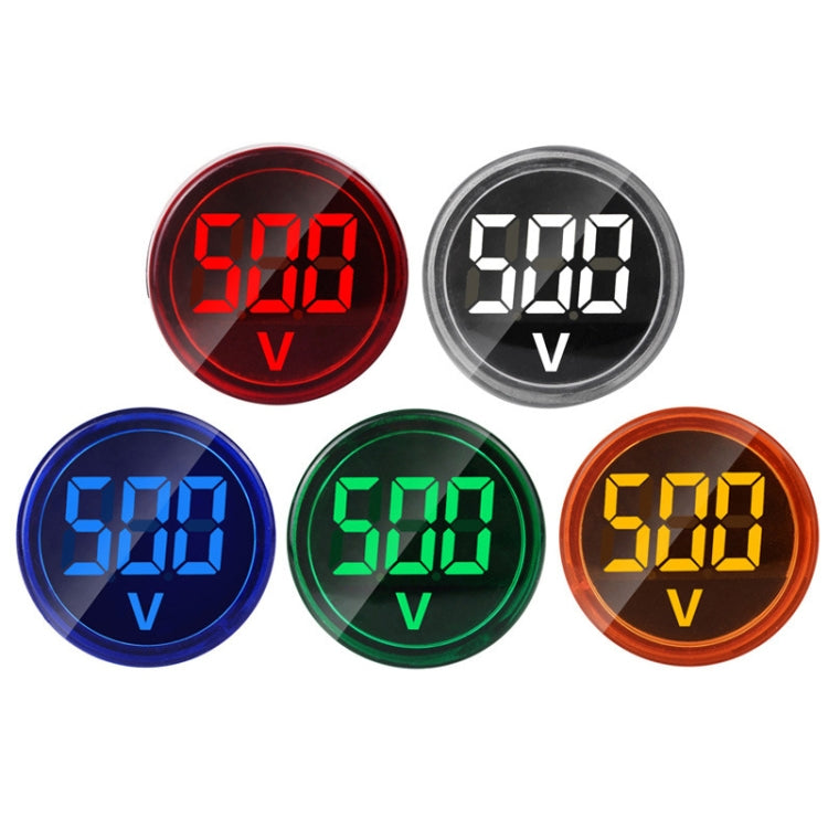 2 PCS DC Voltage Signal Indicator 22mm Round 6-100V Universal Voltmeter(ST16VD-03 Blue) - Consumer Electronics by SINOTIMER | Online Shopping UK | buy2fix