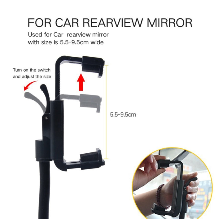 Car Rearview Mirror Hose Bracket Mobile Phone Clip Universal Navigation Bracket - In Car by buy2fix | Online Shopping UK | buy2fix