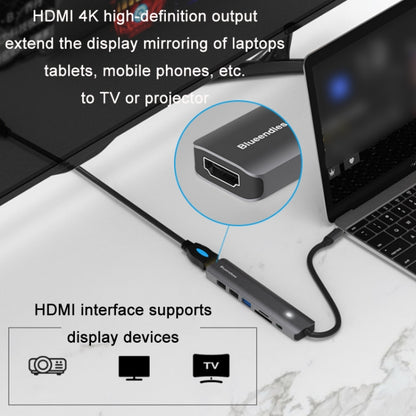 Blueendless Type-C+USB 3.0/2.0+HDMI4K HUB, Specification: 5 in 1 - Computer & Networking by Blueendless | Online Shopping UK | buy2fix