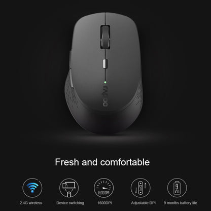 Rapoo M300G 1600DPI 3 Keys Laptop Office Silent Wireless Bluetooth Mouse(Deep Gray) - Wireless Mice by Rapoo | Online Shopping UK | buy2fix