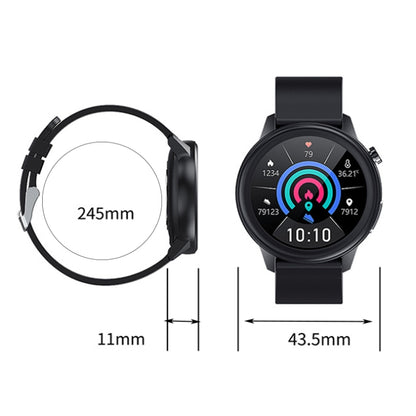 LOANIY E80 1.3 Inch Heart Rate Detection Smart Watch, Color: Blue Silicone - Smart Wear by LOANIY | Online Shopping UK | buy2fix