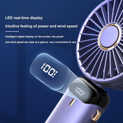 USB Handheld Digital Display Folding Aromatherapy Fan, Battery Capacity: 4000mAh(N15 Dark Green) - Consumer Electronics by buy2fix | Online Shopping UK | buy2fix