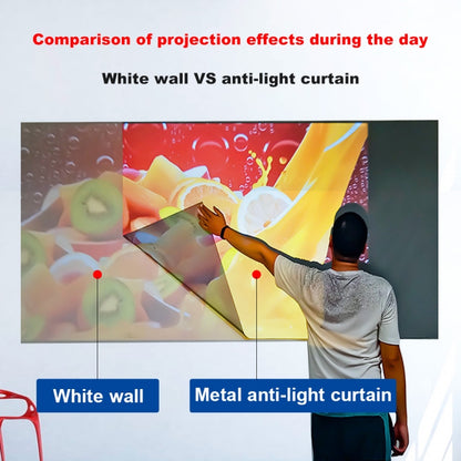 Folding Metal Anti-Light HD Projection Curtain, Size: 130 inch 16:9 290x160cm - Consumer Electronics by buy2fix | Online Shopping UK | buy2fix