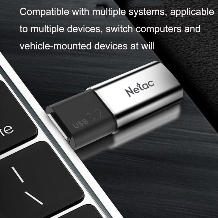 Netac US2 High-Speed Metal Capped Computer Car Mobile Solid State USB Flash Drives, Capacity: 128GB - USB Flash Drives by Netac | Online Shopping UK | buy2fix