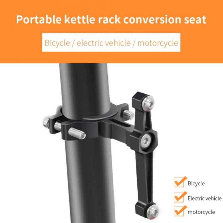 2 PCS Bicycle Aluminum Alloy Bottle Cage Conversion Seat Fixed Adjustable Bottle Cage(Silver) - Holders by buy2fix | Online Shopping UK | buy2fix