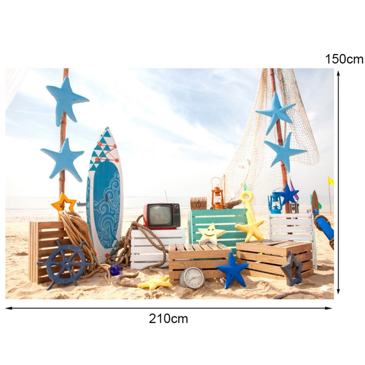 2.1m x 1.5m Beach Surfboard Photography Background Cloth - Camera Accessories by buy2fix | Online Shopping UK | buy2fix