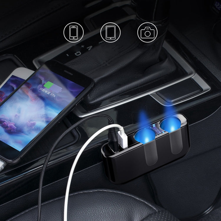 SHUNWEI Car Cigarette Lighter Charger 12/24V USB Converts Socket, Style: 2 Holes 2 USB Voltage - Car Charger by SHUNWEI | Online Shopping UK | buy2fix