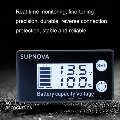 SUPNOVA LCD Two-wire Voltage and Electricity Meter DC Digital Display Voltmeter(White) - Consumer Electronics by SUPNOVA | Online Shopping UK | buy2fix