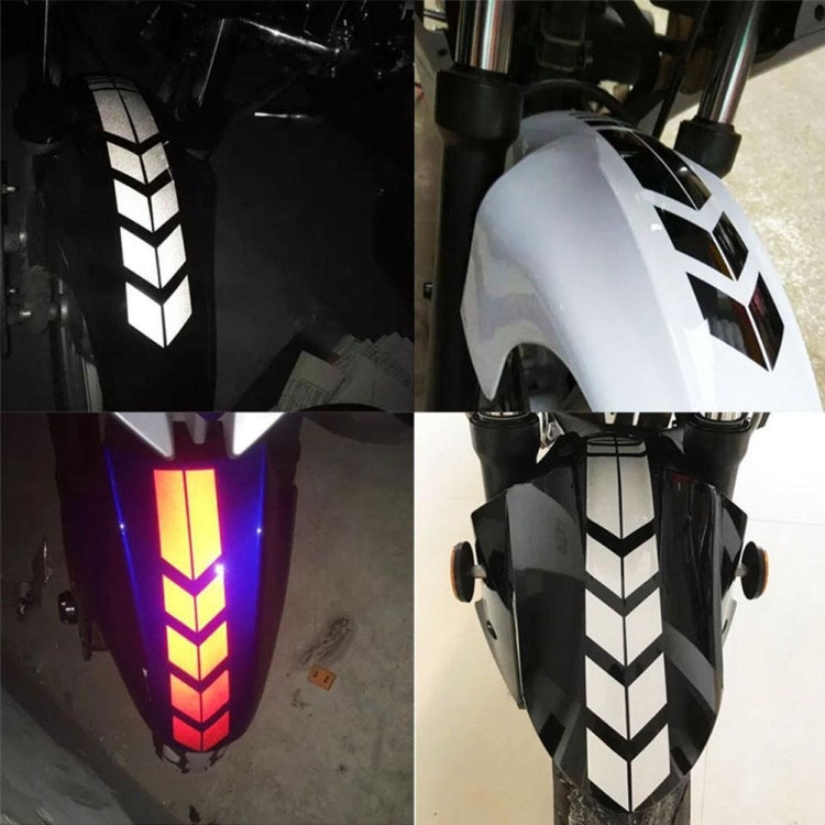 10 PCS Car Stripe Reflective Sticker Motorcycle Fender Arrow Stickers(Yellow) - In Car by buy2fix | Online Shopping UK | buy2fix