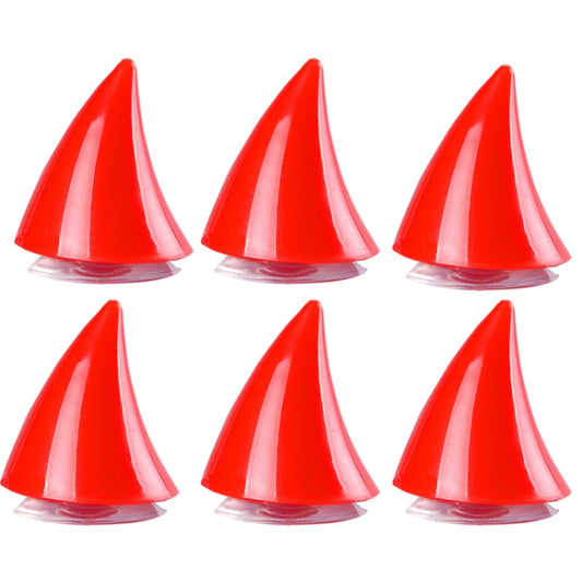 6PCS Motorcycle Helmet Devil Sucker Decoration, Style: Small Horns (Red) - In Car by buy2fix | Online Shopping UK | buy2fix