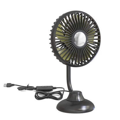 F502 Mini Hose Small Fan Car USB Fan(Black) - In Car by buy2fix | Online Shopping UK | buy2fix