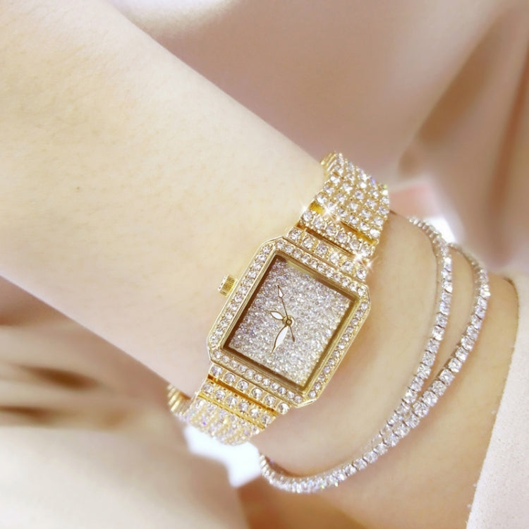 BS Bee Sister F0510B  Ladies Diamond Watch Jewelry Chain Watch(Gold) - Alloy Watches by BS Bee Sister | Online Shopping UK | buy2fix