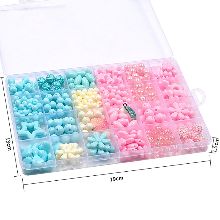 24 Grid Acrylic Beaded Kids DIY Necklace Bracelet Toys(Porcelain White Series) - DIY Developmental Toys by buy2fix | Online Shopping UK | buy2fix