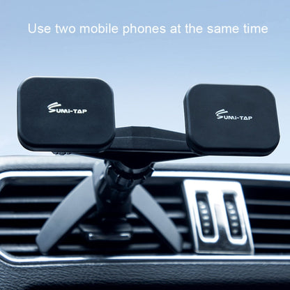 SUMITAP STH-S44Y Car Mobile Phone Double Head Magnetic Stand(Black) - In Car by SUMITAP | Online Shopping UK | buy2fix