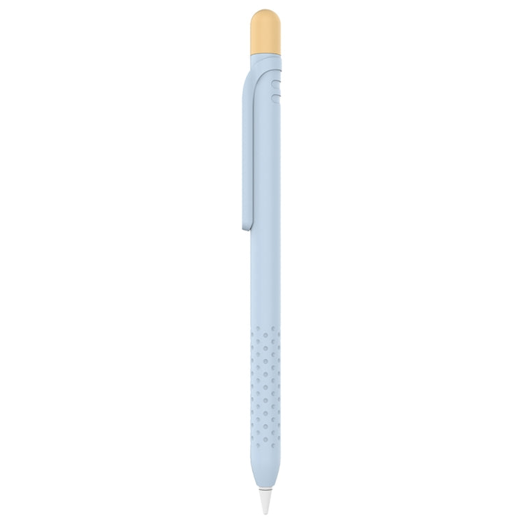 CY152 Magnetic Silicone Storage Colorblock Pen Holder For Apple Pencil 1(Light Blue) - Pencil Accessories by buy2fix | Online Shopping UK | buy2fix