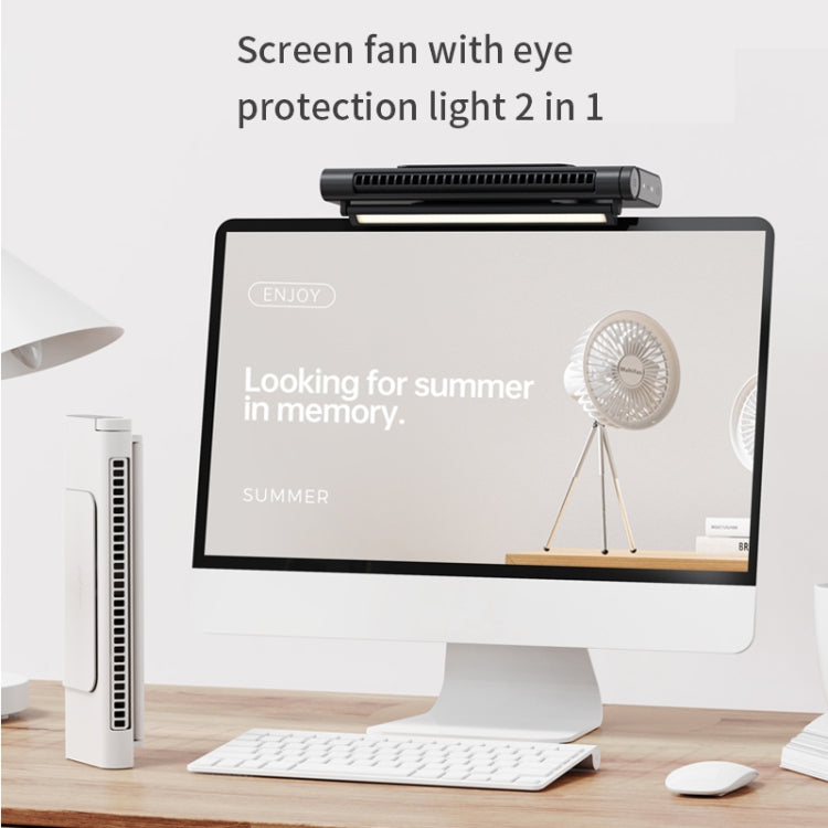 JXS-GP1 Computer Screen Bladeless Turbo Silent Fan With Eye Protection Light Function(White) - Consumer Electronics by buy2fix | Online Shopping UK | buy2fix