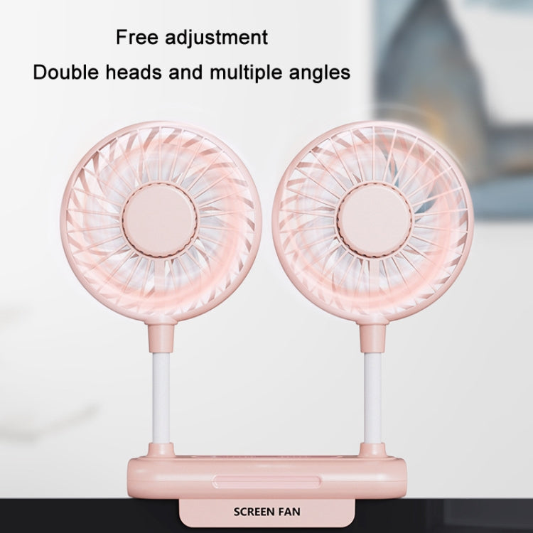 USB Large Wind Silent Cooling Computer Hanging Screen Fan(Pink) - Consumer Electronics by buy2fix | Online Shopping UK | buy2fix