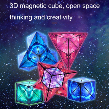 3D Variety Geometry Alien Magic Cube Magnetic Logic Thinking Children Educational Toys(Interstellar Blue) - Magic Cubes by buy2fix | Online Shopping UK | buy2fix