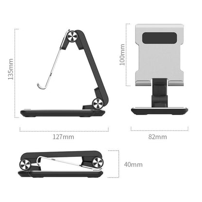 Portable Mobile Phone Tablet Desktop Stand, Color: Square Swivel Dark Gray - Desktop Holder by buy2fix | Online Shopping UK | buy2fix