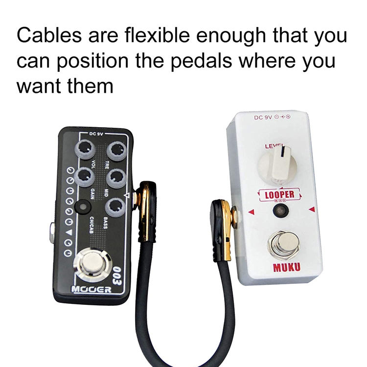 Single Block Audio Instrument Electric Guitar Effect Line, Cable Length: 30cm(Flat Head Silver) - Stringed Instruments by buy2fix | Online Shopping UK | buy2fix