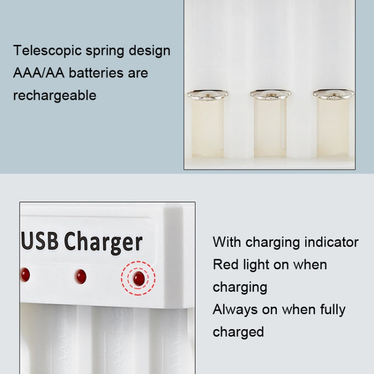 4 PCS BMAX B-03 3 Slot NiMH Battery Charger AA/AAA Battery USB Charger(Boxed) - Consumer Electronics by BMAX | Online Shopping UK | buy2fix