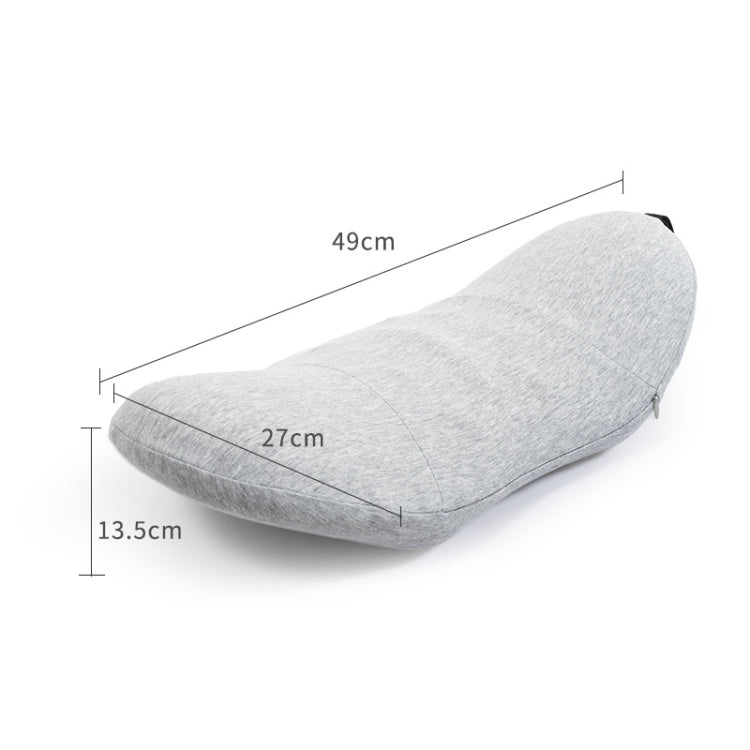 Memory Foam Lumbar Spine Cushion Pregnant Women Sleeping Lumbar Pillow(Light Gray Crescent) - Home & Garden by buy2fix | Online Shopping UK | buy2fix