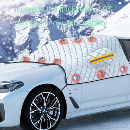 SUITU R-3945 Car Winter Front Glass Snow Shield Defrost Sunshade Thickened Car Clothing, Style: 5 Magnets With Earmuffs - In Car by SUITU | Online Shopping UK | buy2fix