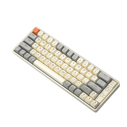 LANGTU GK65 65 Keys Wireless / Bluetooth / Wired Three Model Game Mechanical Keyboard, Cable Length: 1.5m(Milk White) - Wireless Keyboard by LANGTU | Online Shopping UK | buy2fix
