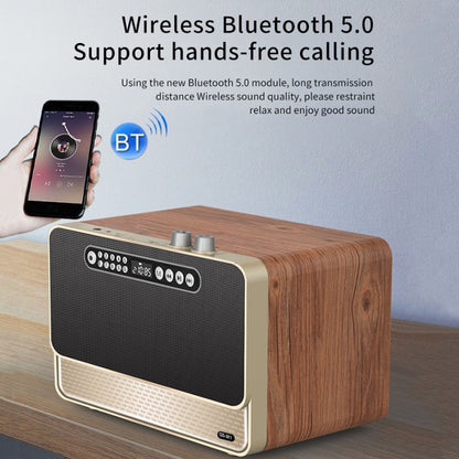 W1 Wooden HIFI Sound Effect Desktop Wireless Bluetooth Speaker(Gold) - Desktop Speaker by buy2fix | Online Shopping UK | buy2fix