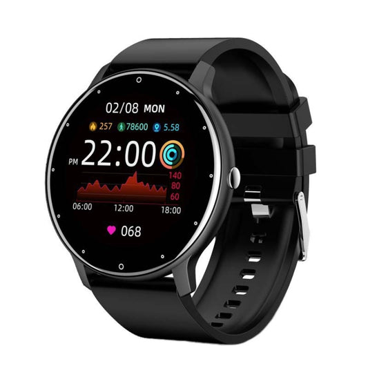 BW0223 Heart Rate/Blood Oxygen/Blood Pressure Monitoring Bluetooth Smart Calling Watch, Color: Silicone Black - Smart Wear by buy2fix | Online Shopping UK | buy2fix