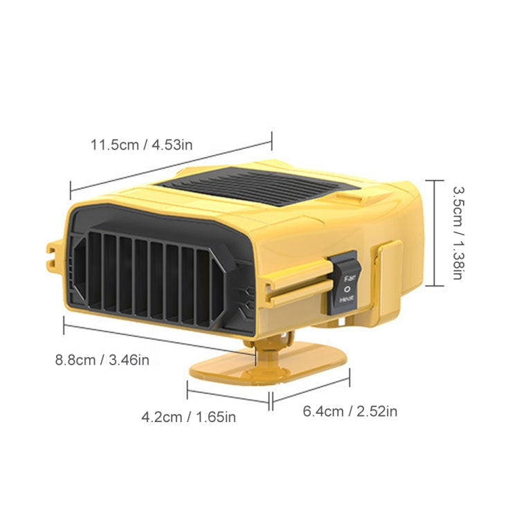 Car 12V Heater Defrost Snow Defogger, Color: Yellow Heater - In Car by buy2fix | Online Shopping UK | buy2fix